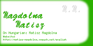 magdolna matisz business card